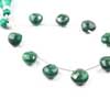 Natural Green Emerald Faceted Heart Drop Beads Strand JE6020 Length 6 Inches and Size 10.5mm to 11.5mm approx.